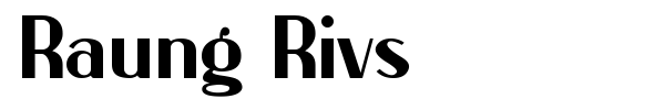 Raung Rivs font preview